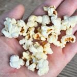 kettle corn popcorn in open hand