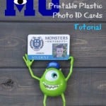 Mike Wazowski holding Monsters University ID card