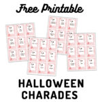 Halloween Charades FREE Printable Game Cards - Make Life Lovely