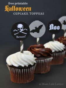 Free Printable Halloween Cupcake Toppers - Make Life Lovely
