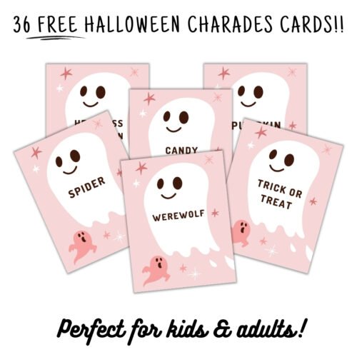 Halloween Charades FREE Printable Game Cards - Make Life Lovely