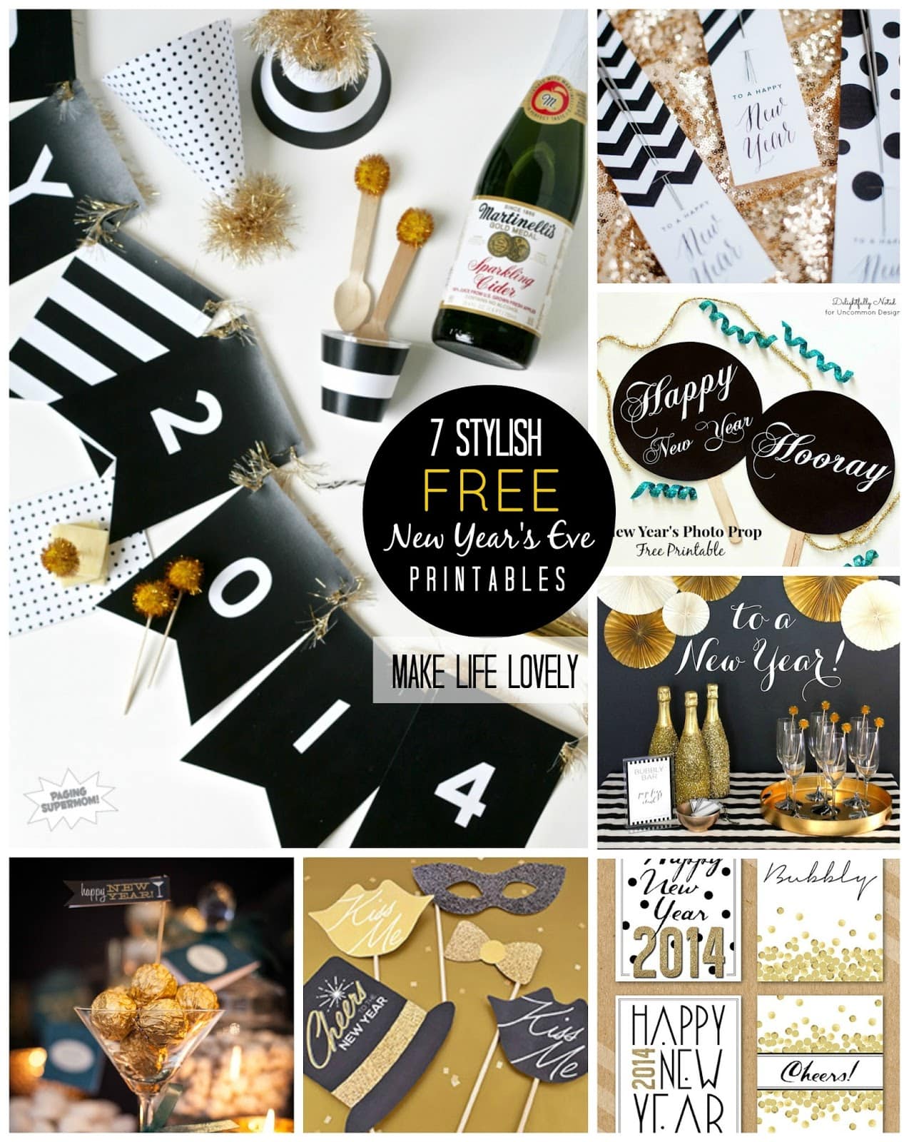FREE New Year's Eve Printables - Make Life Lovely