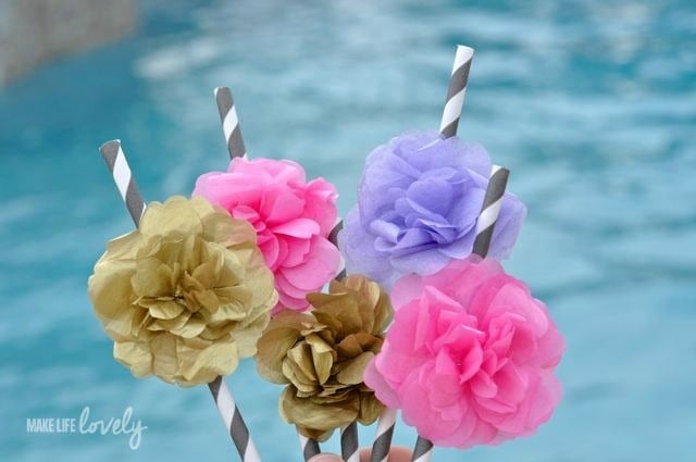 DIY Flower Straws