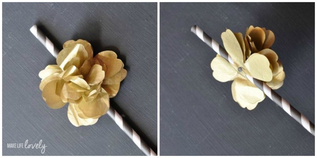 Make Your Own Tissue Paper Flower Straws