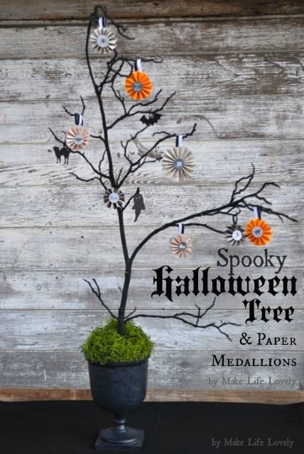 spooky halloween tree decoration free printable make life lovely