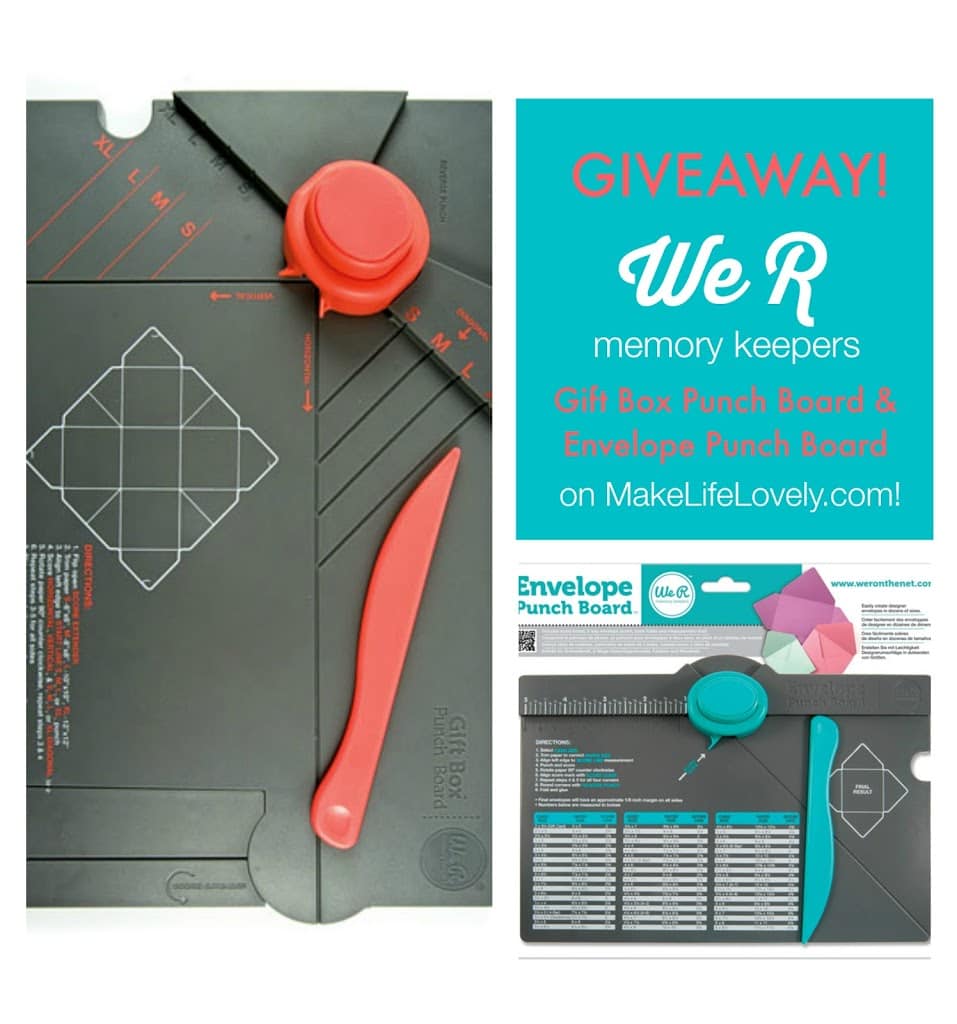 We R Memory Keepers Punch Boards GIVEAWAY!! Make Life Lovely