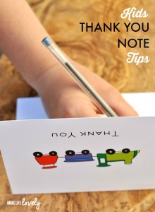 Kids Thanks You Note Tips | by Make Life Lovely