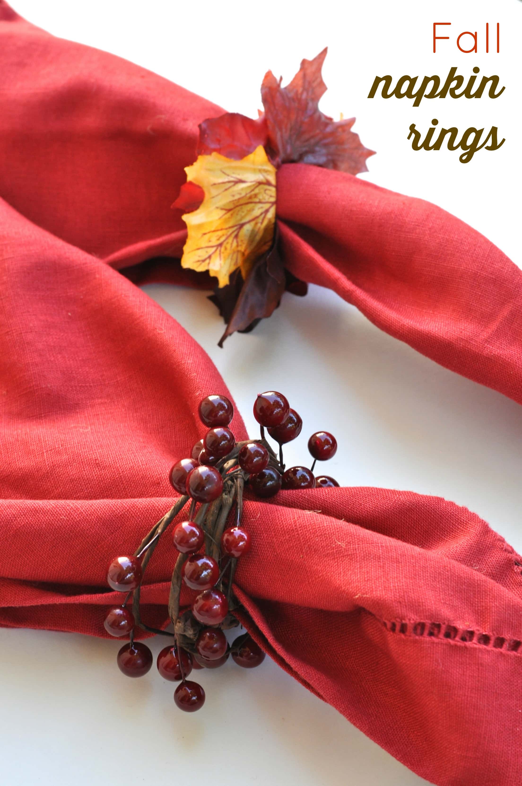 Fall napkin rings - Make Life Lovely