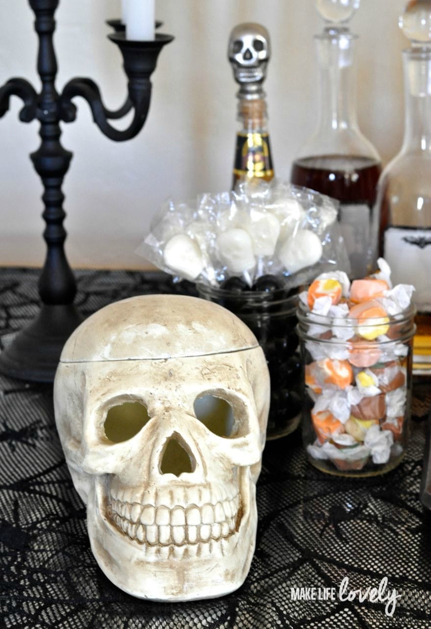 Halloween party with World Market Skull Make Life Lovely