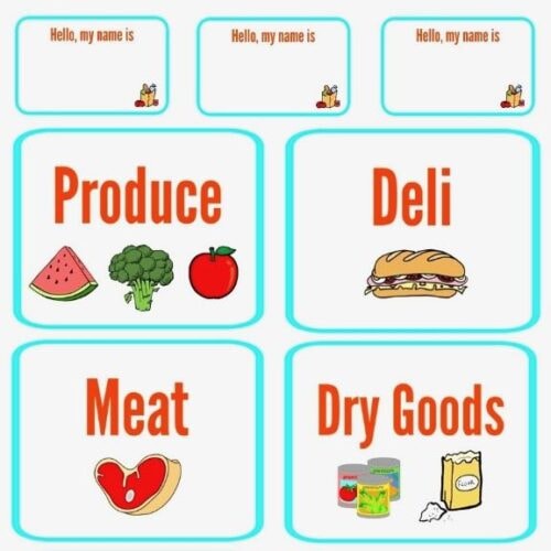 FREE Pretend Play Grocery Store Printables for Kids - Make Life Lovely
