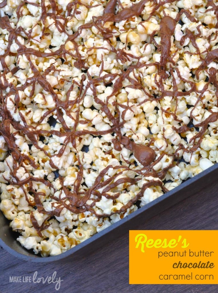 Reese's Peanut Butter Chocolate Caramel Corn Recipe