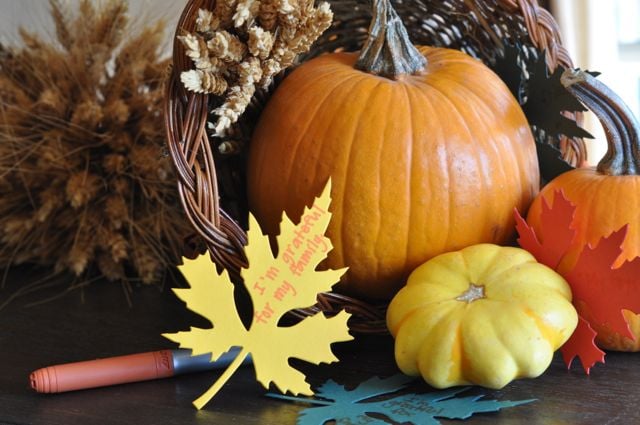 Thanksgiving cornucopia centerpiece