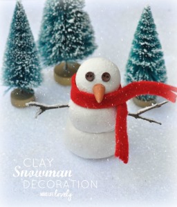 Clay snowman Christmas decoration