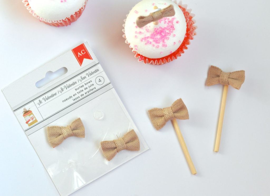 Bow tie cupcake toppers