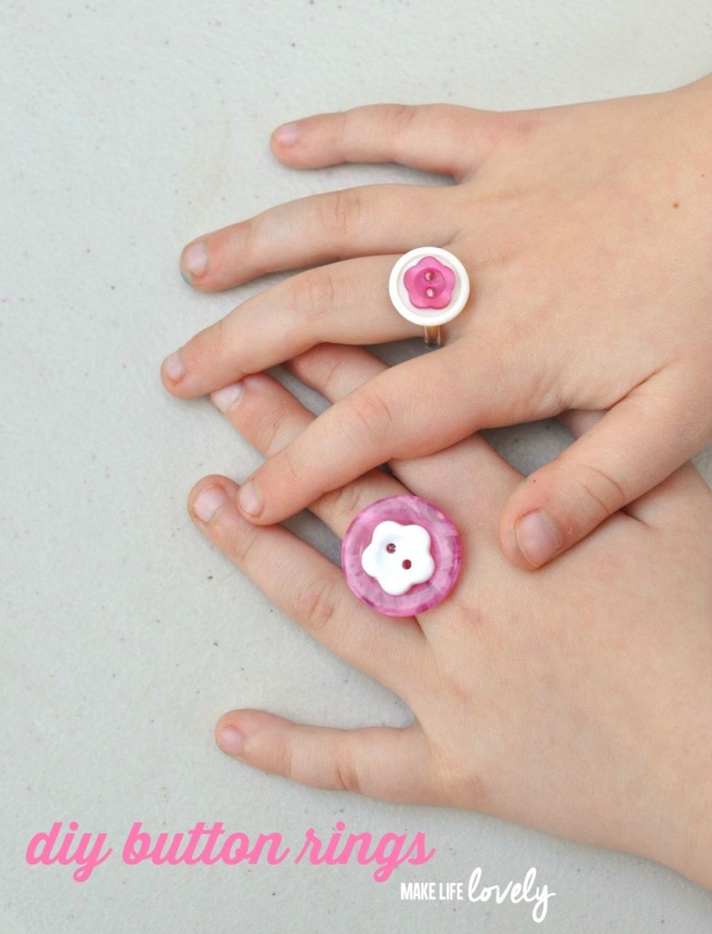 Button Rings DIY Make Life Lovely