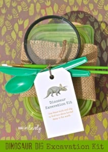 DIY DInosaur Excavation Kit for a Dinosaur Party