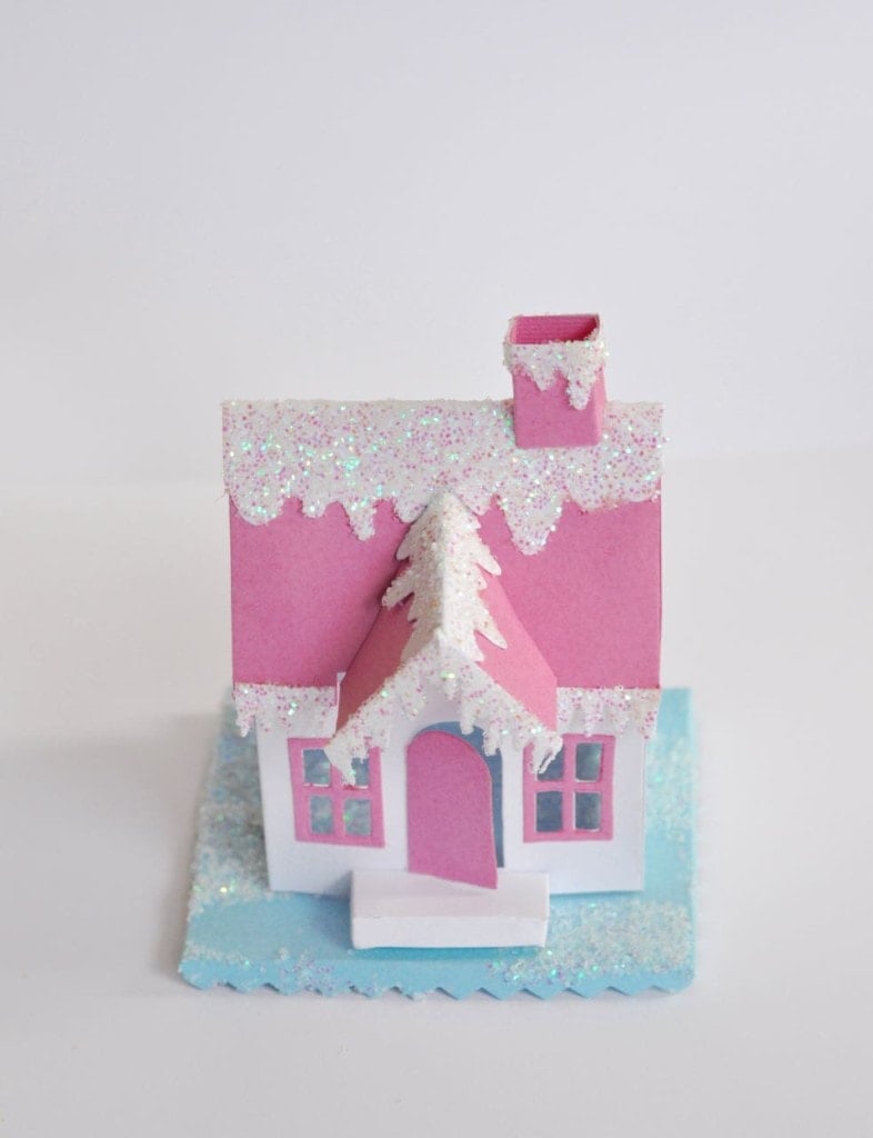 DIY Winter Village House from paper