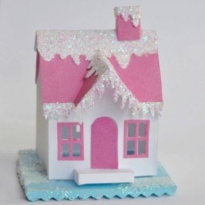 DIY Winter Village House with Sizzix and Tim Holtz Village Dwelling die (1)