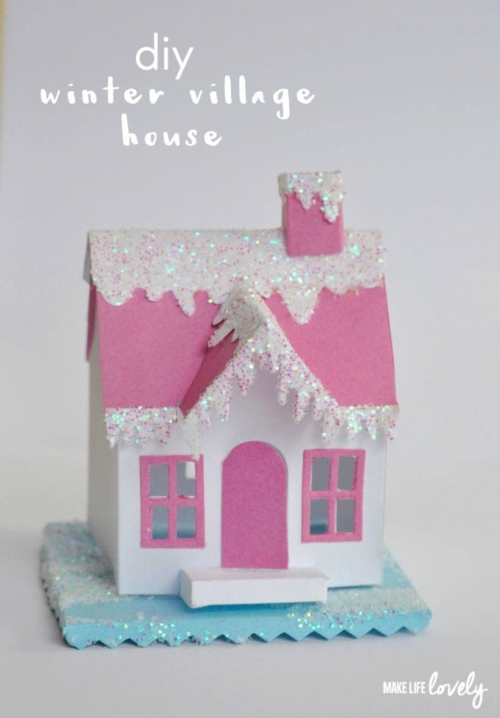 DIY Winter Village House with Sizzix and Tim Holtz Village Dwelling die
