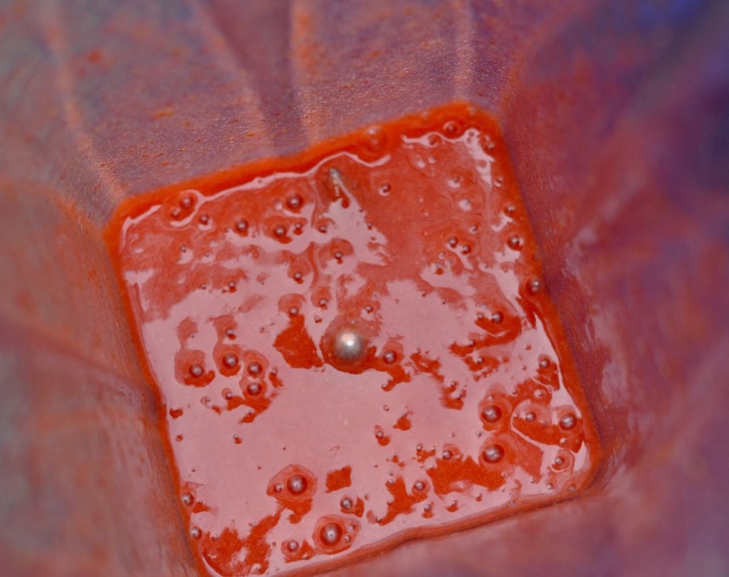 Blend the strawberries