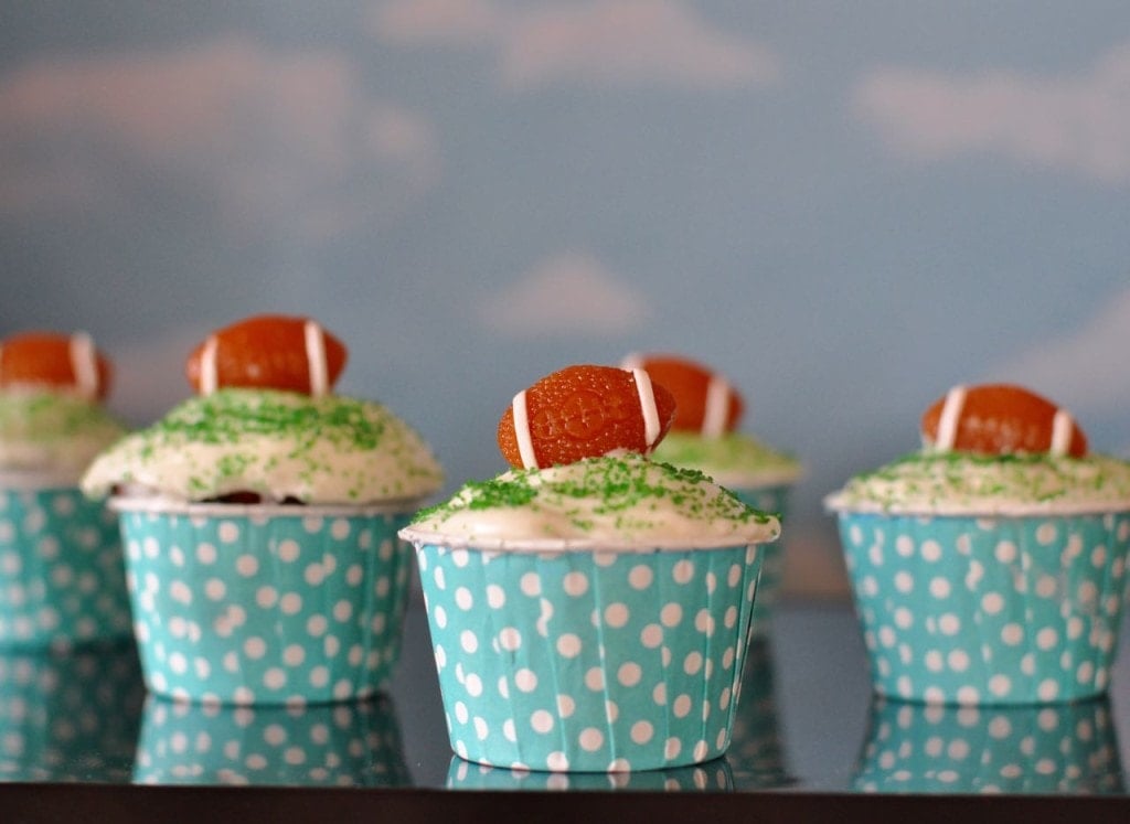 Football cupcakes