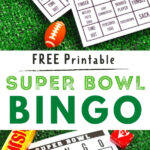 super bowl bingo cards and candy
