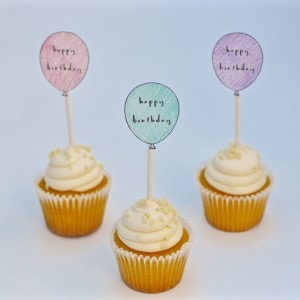 Free birthday cupcake toppers