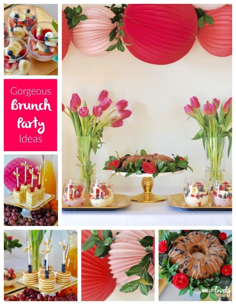Gorgeous Brunch Party Ideas, perfect for a girls brunch, party, or baby shower!