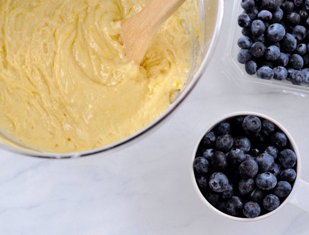 Blueberry lemon coffe cake recipe for a brunch party