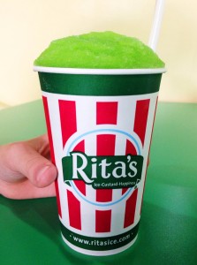 Rita's Italian Ice Jolly Rancher Green Apple Flavor