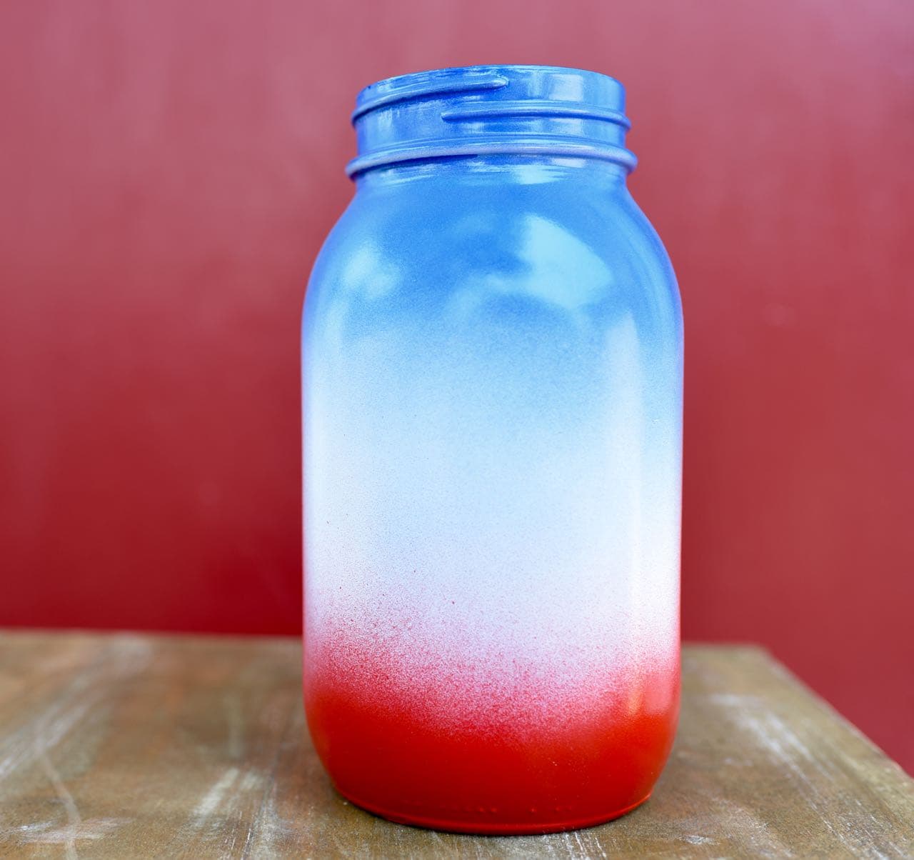 Fourth of July Craft Mason Jar Vase Make Life Lovely