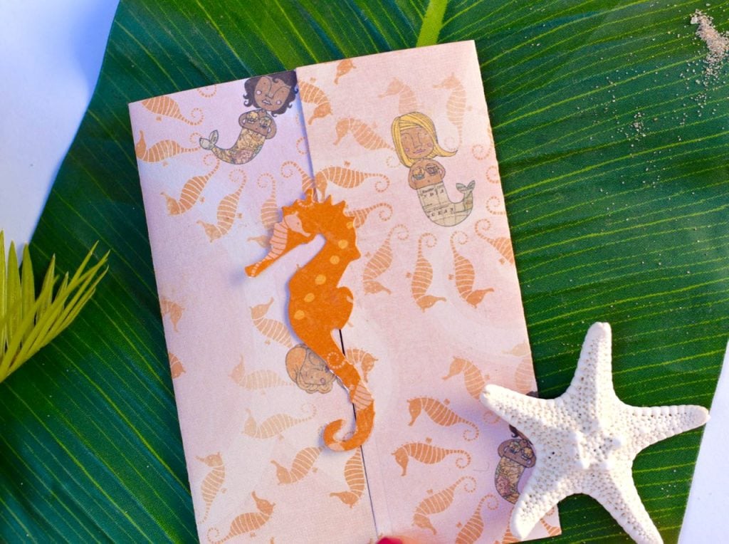 Mermaid card tutorial using Sizzix Mini Half Card die
