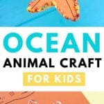 ocean animal craft for kids with glue and cereal