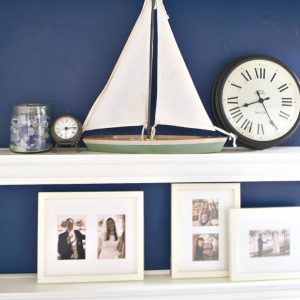 Navy Blue Accent Wall in Bedroom