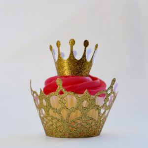 Princess crown cupcake topper with Sizzix
