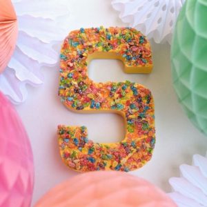 Cardboard letter party decoration by Make Life Lovely