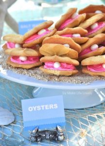 Clam cookies! Perfect for a mermaid or under the sea party.