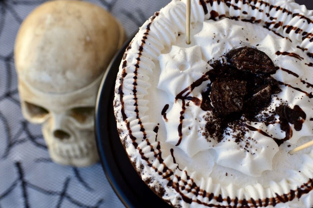 white cake with chocolate