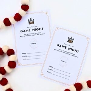 two game night invitations