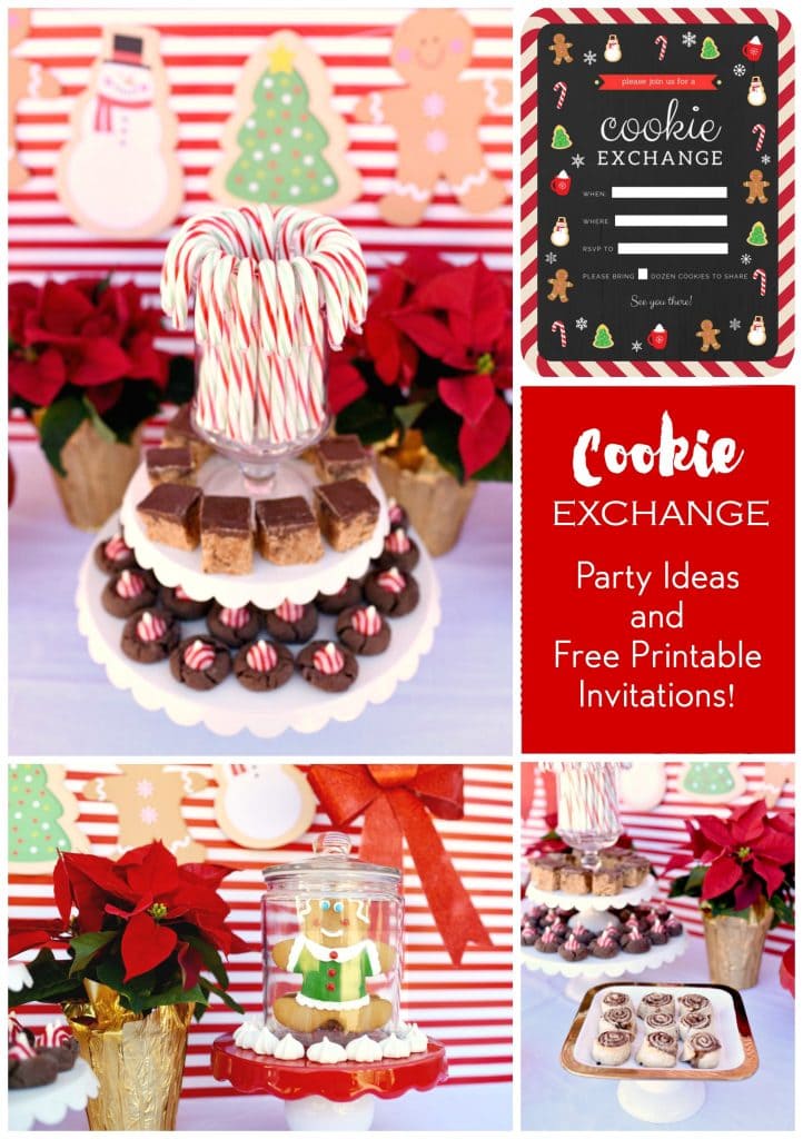 Cookie exchange party ideas and FREE invitation printables