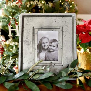 Mercury glass frame thrift store makeover