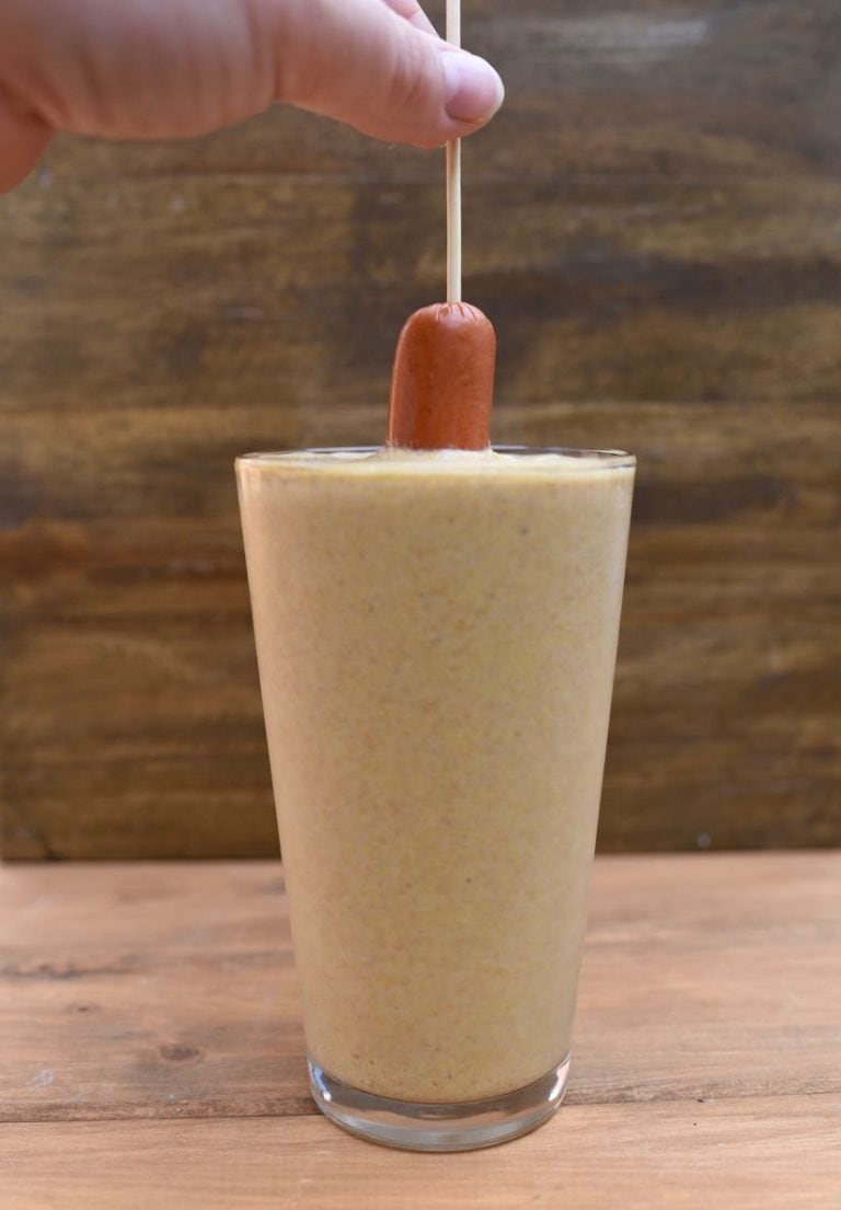 Dip the hot dog into corn dog batter Make Life Lovely