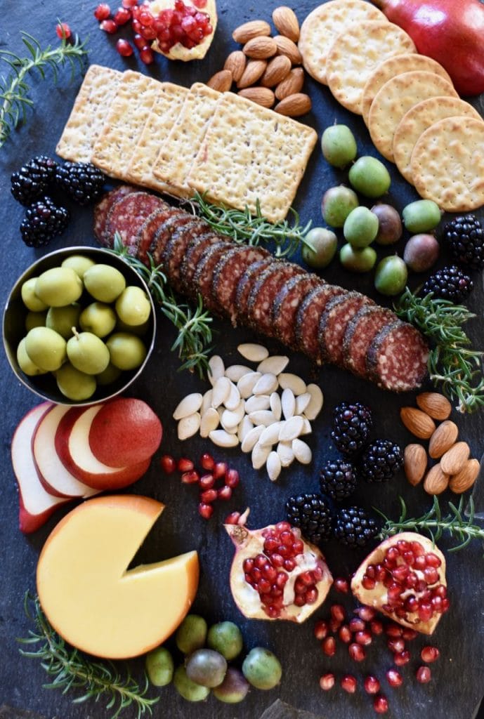 Gothic Halloween dinner party cheese board