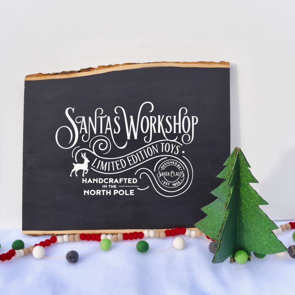 Christmas chalkboard sign holiday craft