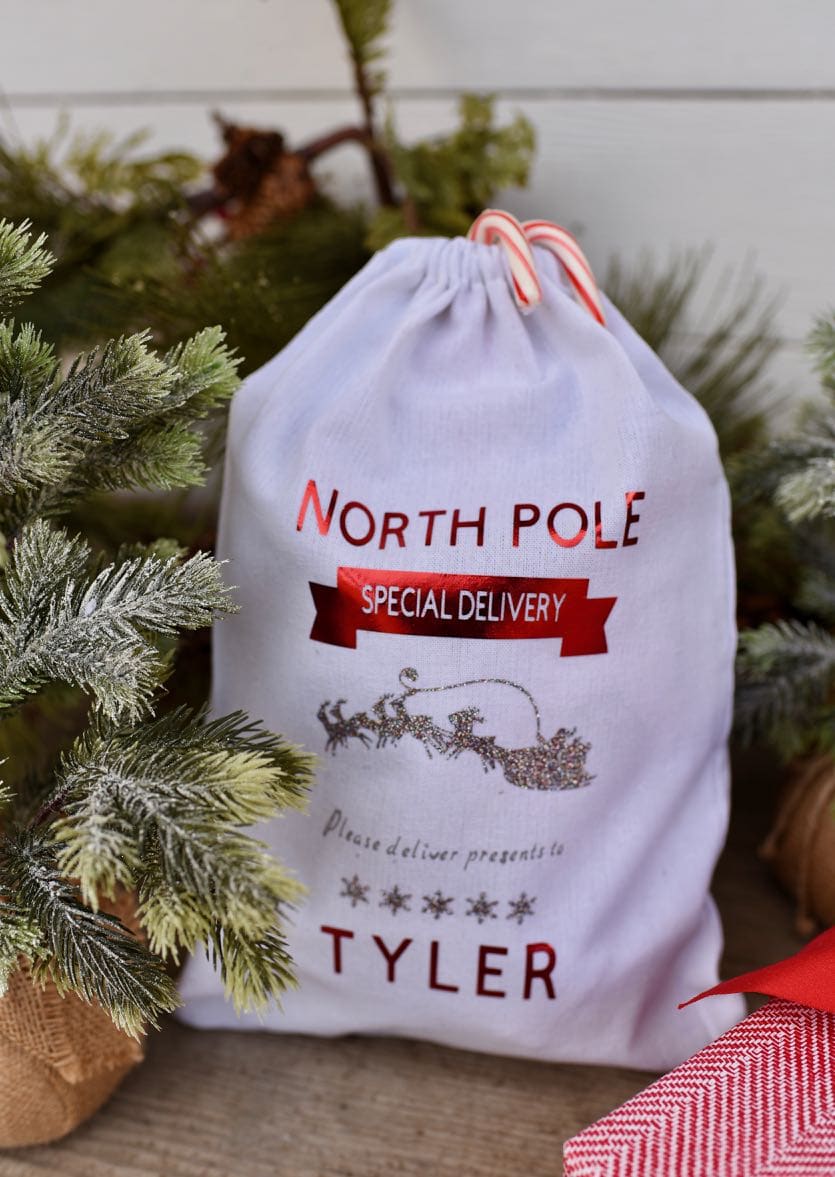 DIY personalized Santa sack with Cricut - Make Life Lovely