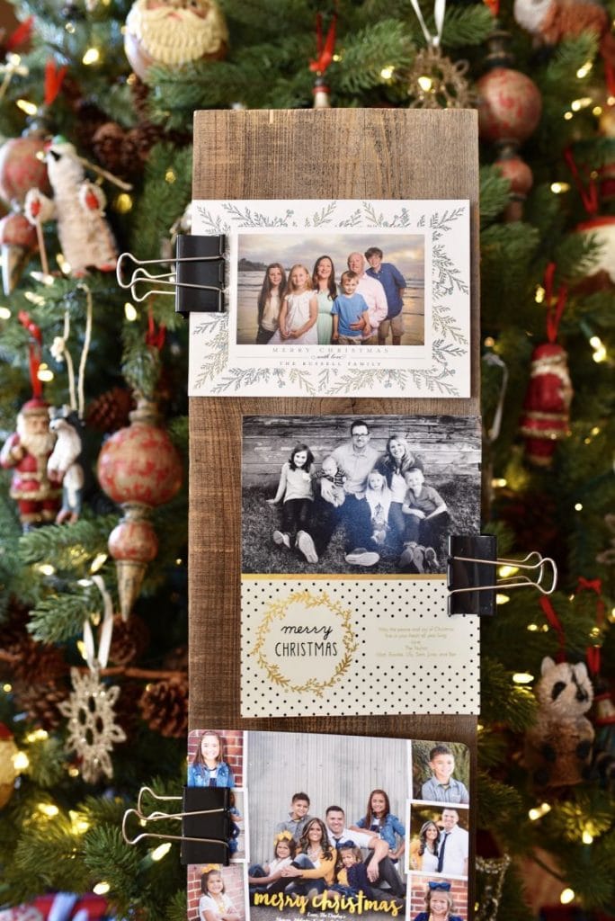5 Minute DIY Christmas card holder