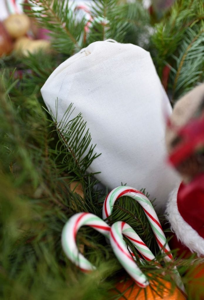 candy canes and greenery 