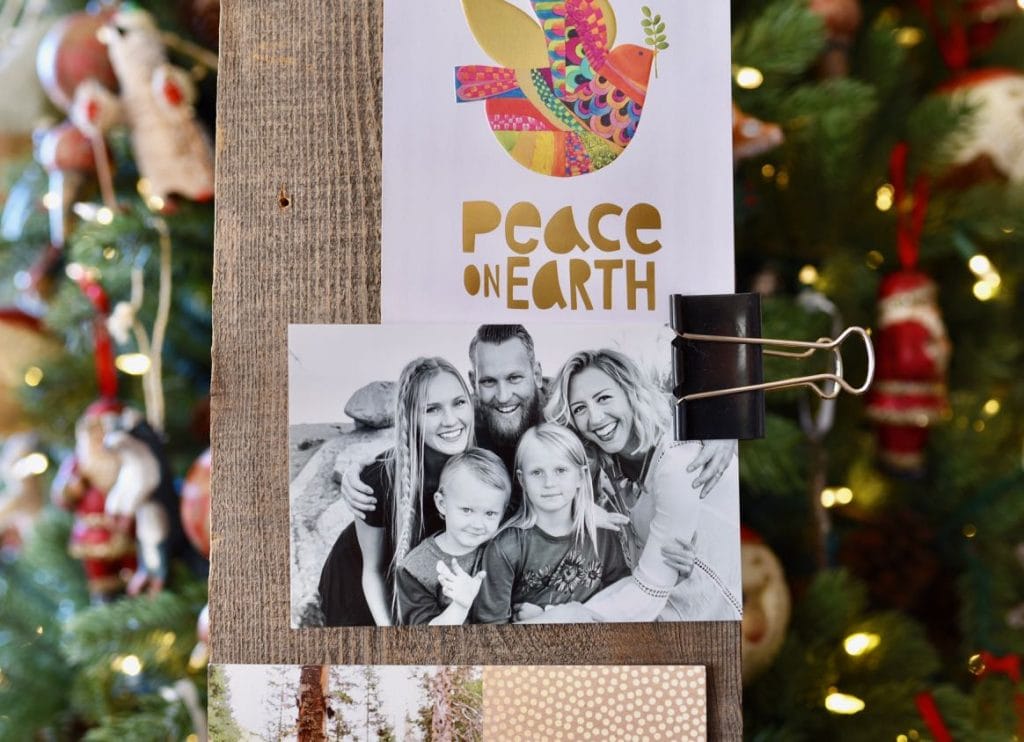 Easy DIY Christmas card holder