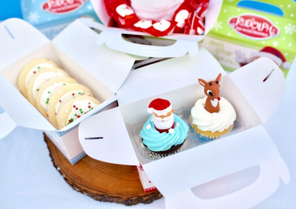 Rudolph the Red-Nosed Reindeer party favor boxes