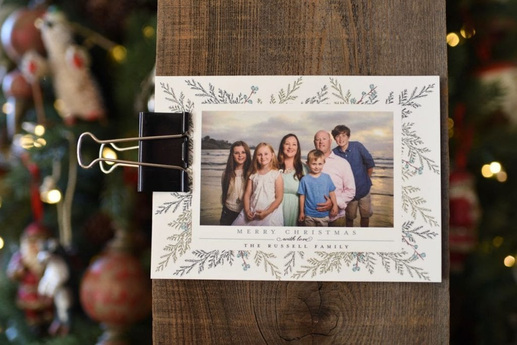 Simple rustic DIY Christmas card holder